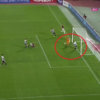 Iulian Cristea a devenit erou la „U” Cluj – Rapid! A respins fabulos un șut puternic de pe linia porții.