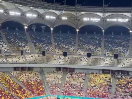 Vântul suflă pe Arena Națională în meciul FCSB – Oțelul. Cum se prezintă tribunele?