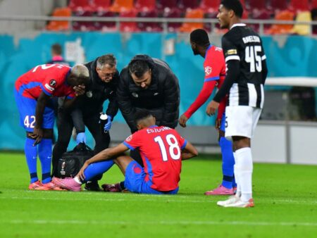 O nouă accidentare la FCSB » Înlocuit după doar 13 minute