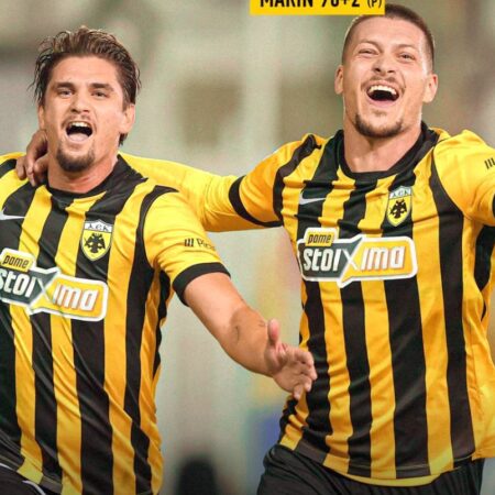 Impact imediat! Răzvan Marin, gol DECISIV în prelungiri pentru AEK în Grecia