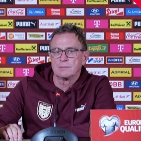 Conferință de presă în Austria » Ralf Rangnick anticipează meciul cu România: „Cu tot respectul pentru Mircea Lucescu, noi suntem aici să ne îndeplinim obiectivele”