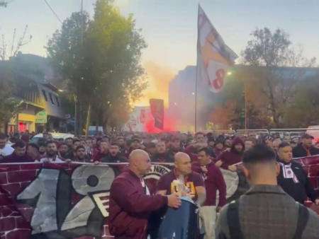 Fanii Rapidului, demonstrație pe străzi înainte de derby-ul cu Dinamo: un jucător s-a alăturat galeriei!