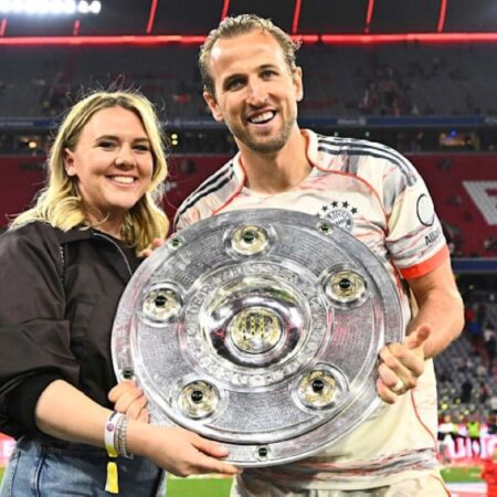 Bayern se bazează pe soția lui Harry Kane în negocierile pentru atacantul său!