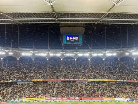 Atmosferă de neuitat pe Arena Națională! Cum se prezintă tribunele la România – Austria + scenografia creată de ”Zidul Galben”