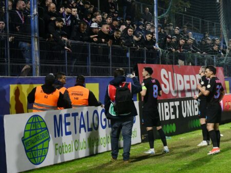 Scenă controversată la finalul meciului Metaloglobus – FCSB! Reporterii GSP au surprins toate momentele!