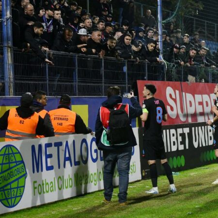 Scenă controversată la finalul meciului Metaloglobus – FCSB! Reporterii GSP au surprins toate momentele!