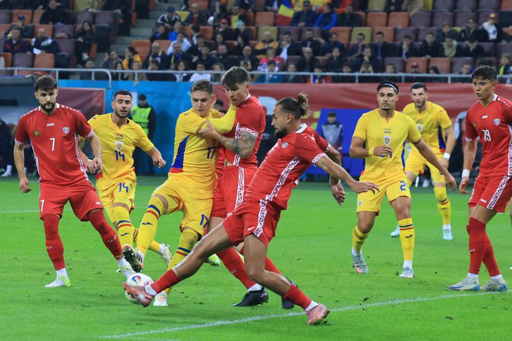 Vladimir Screciu, Louis Munteanu, Lisav Eissat și Virgiliu Postolachi în România - Moldova, imagini de meci