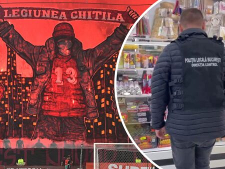 Torțe și fumigene în mall! Poliția a ridicat peste 16.000 de articole pirotehnice înainte de meciul FCSB.