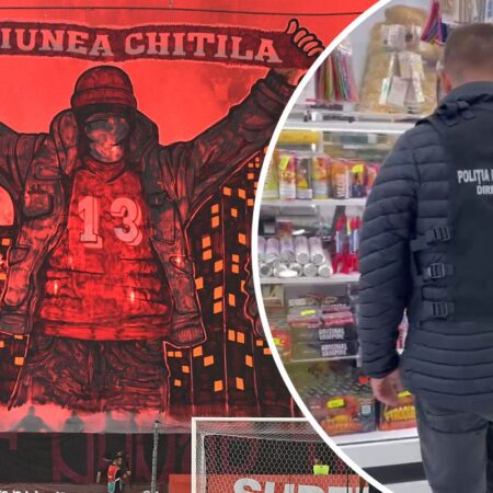 Torțe și fumigene în mall! Poliția a ridicat peste 16.000 de articole pirotehnice înainte de meciul FCSB.