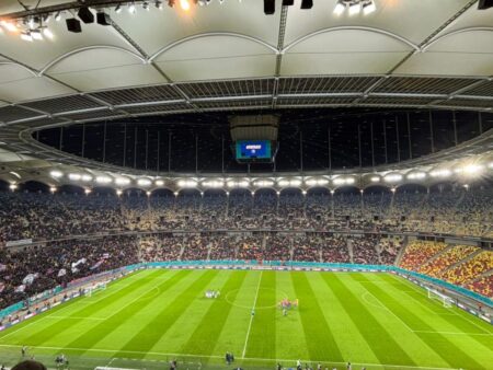 Aspectul tribunei Arenei Naționale la meciul FCSB – Young Boys