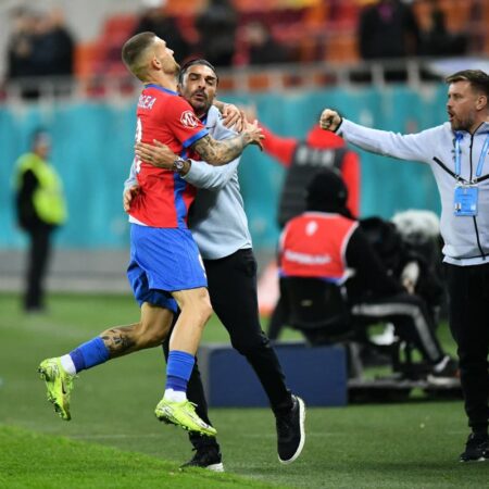 Clip video: GOL-ful fulger din afara careului prin care FCSB a deschis scorul în meciul cu UTA!