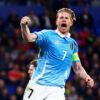 Kevin De Bruyne, dublă pentru naționala Belgiei, care rămâne neînfrânsă și trece de 20 de goluri în preliminarii!