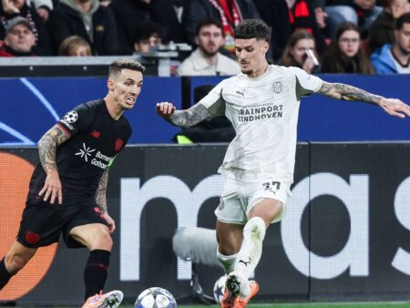 Nota lui Dennis Man după 73 de minute în Bayer Leverkusen – PSV 1-1