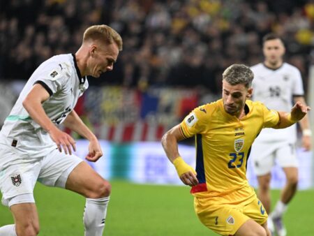 Pe ce poziție se află naționala României după confruntarea cu Austria