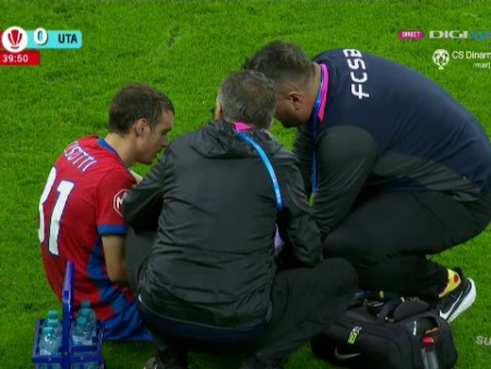 Lovitură pentru FCSB! Preferatul lui Gigi Becali s-a accidentat în confruntarea cu UTA Arad.