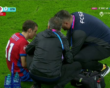 Lovitură pentru FCSB! Preferatul lui Gigi Becali s-a accidentat în confruntarea cu UTA Arad.