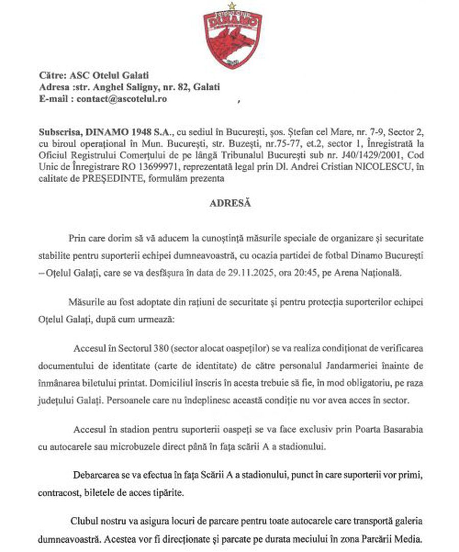 Conflict intens! Oțelul atacă Dinamo: „Metode securiste!”