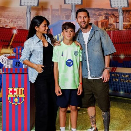 Lionel Messi, petrecere tematică FC Barcelona pentru fiul său Thiago – Tort în formă de stadion Camp Nou