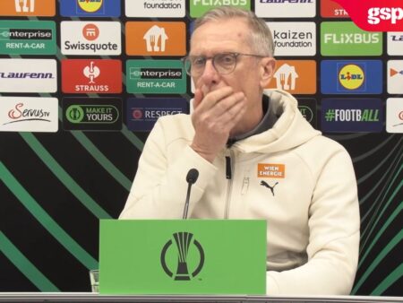 Rapid Viena vs. Univ. Craiova 0-1 » Conferință de presă cu Peter Stöger