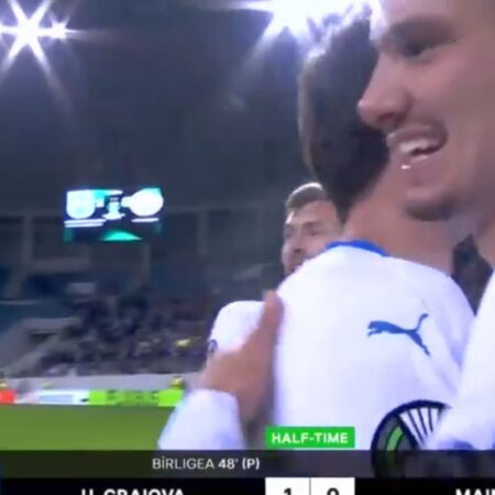 „Șoc” pentru fanii FCSB :) » Ce a apărut pe ecranul TV în legătură cu marcatorul de la Craiova