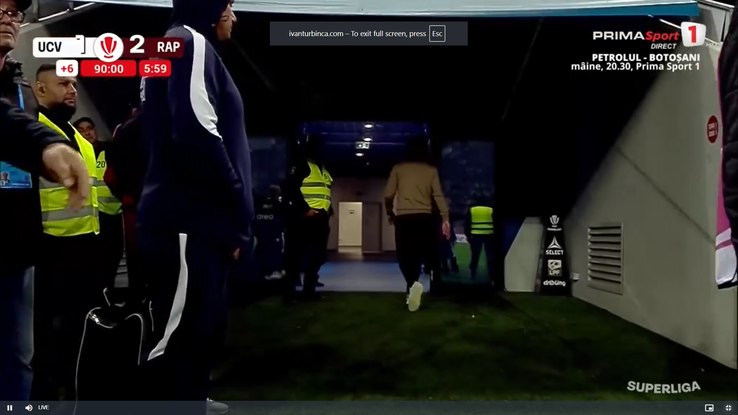 Mirel Rădoi a părăsit terenul.