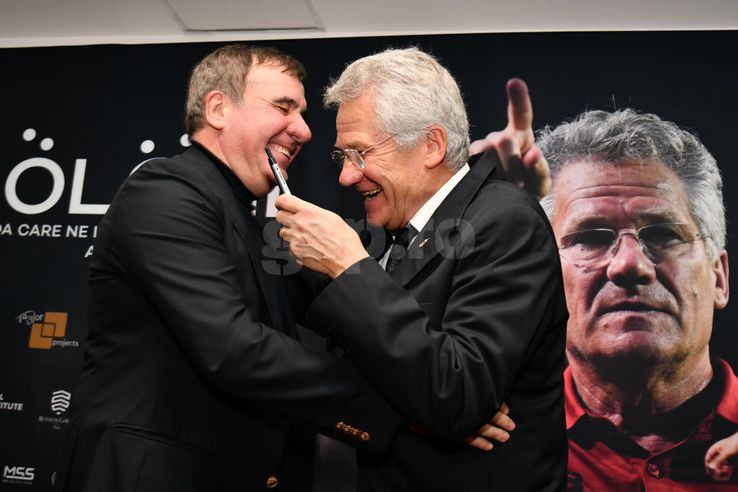 Imagini de la lansarea filmului lui Ladislau Boloni, Gică Hagi, alături de Boloni