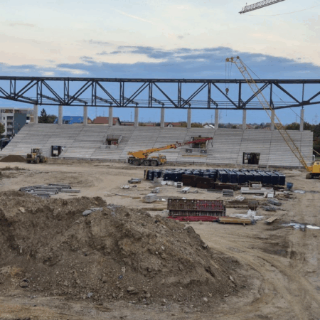 Anunț privind stadionul de 23 de milioane de euro din România: „Terminăm în primăvară”