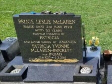 Mormântul lui Bruce McLaren, fondatorul echipei de Formula 1, și al soției sale a fost profanat: „Nu avem cuvinte”