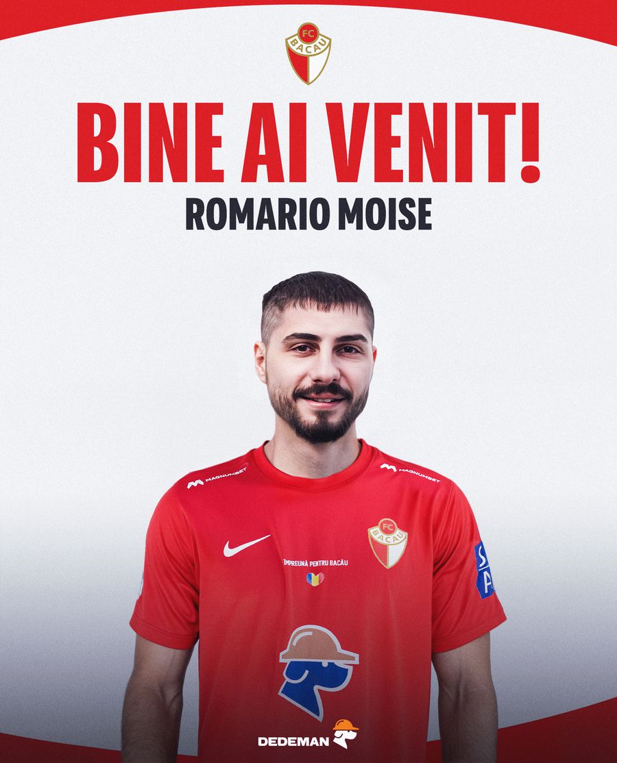 Romario Moise este noul jucător al celor de la FC Bacău Fostul campion al României a semnat în Liga 2: „Bine ai venit!”
