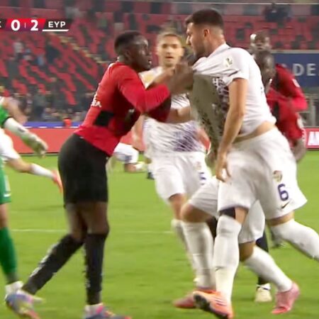 GOL în timp ce jucătorii s-au luat la bătaie!