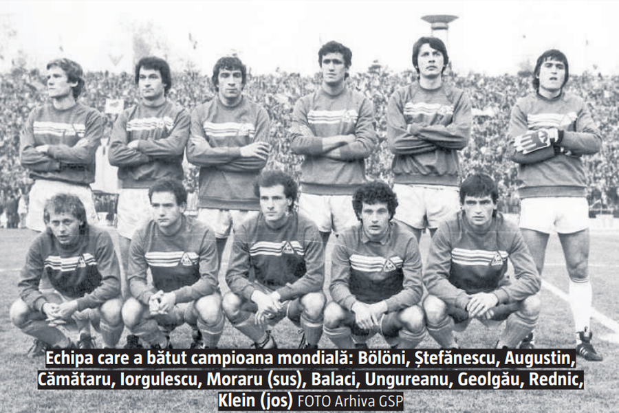 Echipa României care a învins Italia