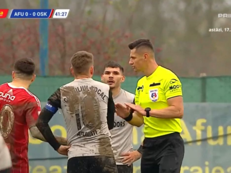 Fotbal în noroi la CS Afumați – Sepsi OSK 2-2! Jucătorii s-au îngropat în mlaștină în ultima partidă din Liga 2