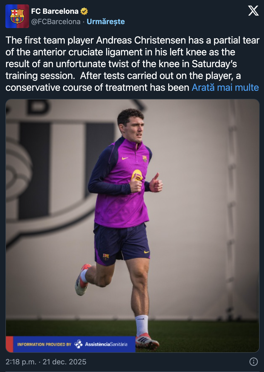 Alertă la Barcelona! Fotbalistul a suferit o accidentare gravă și poate rata participarea la Cupa Mondială