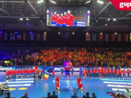 Danemarca – România: imnul național a răsunat în sala de la Rotterdam