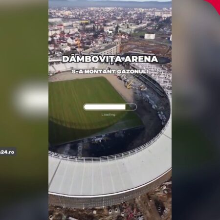 Gazonul a fost instalat pe Dâmbovița Arena