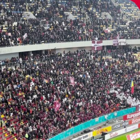 FCSB – Rapid 2-1. Fanii giuleșteni au cântat alături de jucători la finalul meciului + Insulte la adresa rivalelor Steaua și Dinamo
