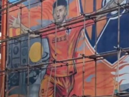 Un campion român a devenit idol internațional! Fanii i-au dedicat un graffiti gigantic.