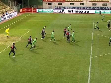 Ireal! Gol marcat dintr-un ofsaid uriaș în primul meci al etapei din Liga 2