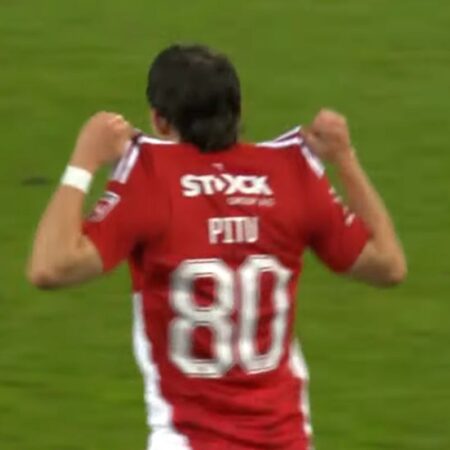 Alexi Pitu a marcat un gol spectaculos, dar echipa sa a fost învinsă categoric.