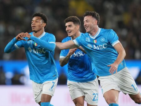 Napoli, noua supercampioană! » David Neres a strălucit în finală, cu o „doppietta” împotriva Bolognei, la Riad.