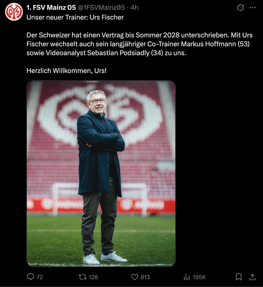 Anunțul oficial de la Mainz Fosta adversară a Universității Craiova are un nou antrenor!